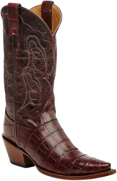 Women's Aspen Exotic American Alligator Western Boot Snip Toe