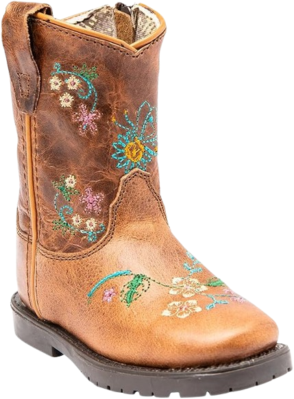 Toddler-Girls' Floral Western Boot Square Toe